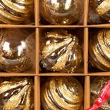 Маленькое фото 3: Набор шаров 9шт. (пластик), D8см, золотой