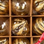 Маленькое фото 4: Набор шаров 9шт. (пластик), D8см, золотой