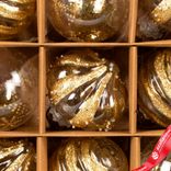 Маленькое фото 5: Набор шаров 9шт. (пластик), D8см, золотой