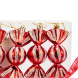 Маленькое фото 4: Набор украшений «Конфеты» 4шт. (пластик), 10х4см, красный