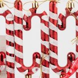 Маленькое фото 5: Набор украшений «Конфеты» 6шт. (пластик), 11,5х4см, красный