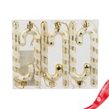 Маленькое фото 1: Набор украшений «Конфеты» 6шт. (пластик), 11,5х4см, золотой