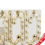 Маленькое фото 3: Набор украшений «Конфеты» 6шт. (пластик), 11,5х4см, золотой