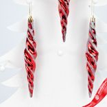 Маленькое фото 5: Набор украшений «Сосульки» 6шт. (пластик), 17х2,7см, красный