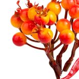 Маленькое фото 4: Набор искусственных веток с ягодами на вставках 5шт., H13 см, оранжевый