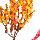 Маленькое фото 3: Набор искусственных веток с ягодами на вставках 5шт., H17 см, оранжевый