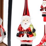 Маленькое фото 3: Наконечник на елку (стекло), 28,5х8х8см, в асс., красный