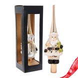 Маленькое фото 1: Наконечник на елку (стекло), 28,5х8х8см, в асс., золотой