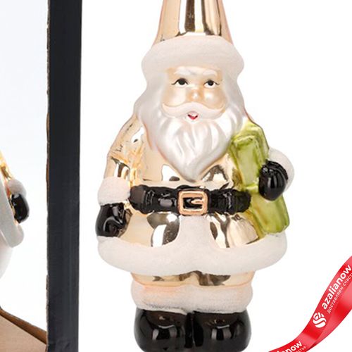 Фото 5: Наконечник на елку (стекло), 28,5х8х8см, в асс., золотой