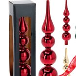 Маленькое фото 2: Наконечник на елку (стекло), H28хD6см, цв. в асс.