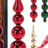 Маленькое фото 3: Наконечник на елку (стекло), H28хD6см, цв. в асс.