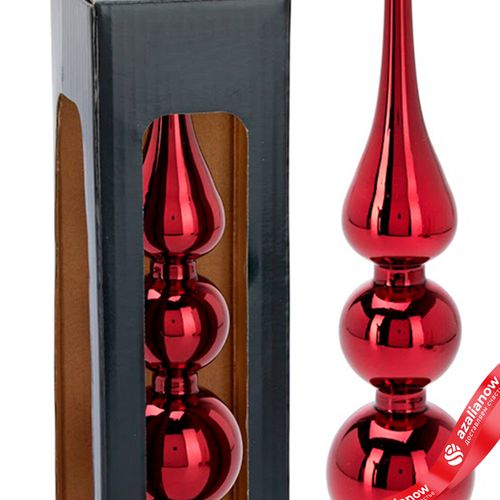 Фото 4: Наконечник на елку (стекло), H28хD6см, цв. в асс.