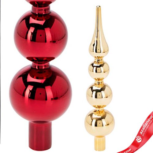 Фото 5: Наконечник на елку (стекло), H28хD6см, цв. в асс.