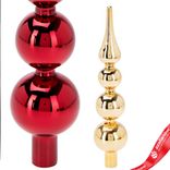 Маленькое фото 5: Наконечник на елку (стекло), H28хD6см, цв. в асс.