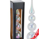 Маленькое фото 2: Наконечник на елку (стекло), H28хD6см, в асс., белый