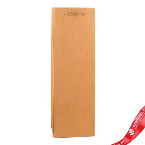 Пакет подарочный для вина (крафт), 11,5х35,5х9см, натуральный