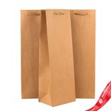 Маленькое фото 2: Пакет подарочный для вина (крафт), 11,5х35,5х9см, натуральный