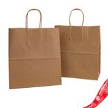 Маленькое фото 2: Пакет, подарочный (крафт), 25х22x12см, натуральный