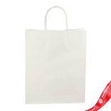 Маленькое фото 2: Пакет, подарочный (крафт), 26хH32,5см, белый
