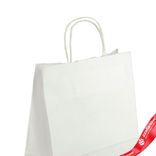 Маленькое фото 4: Пакет, подарочный (крафт), 35х26x14см, белый