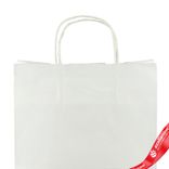 Маленькое фото 5: Пакет, подарочный (крафт), 35х26x14см, белый