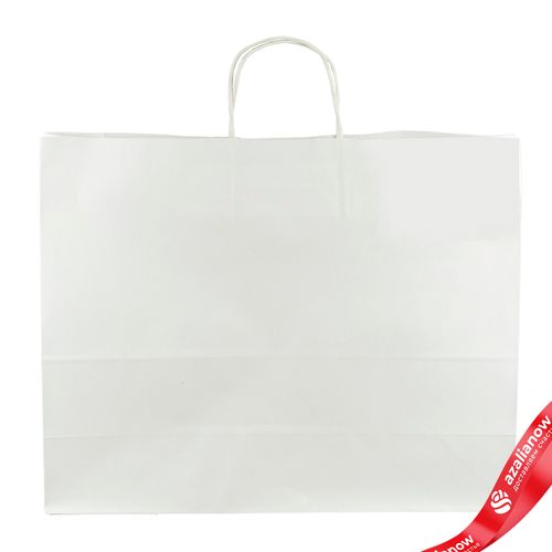 Пакет подарочный (крафт), 35х45x15см, белый
