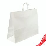 Маленькое фото 2: Пакет подарочный (крафт), 35х45x15см, белый