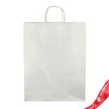 Маленькое фото 1: Пакет подарочный (крафт), 45х35x15см, белый