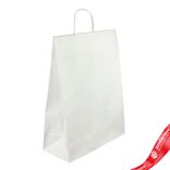 Маленькое фото 2: Пакет подарочный (крафт), 45х35x15см, белый