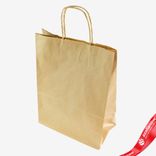 Маленькое фото 3: Пакет подарочный (крафт), 45х35x15см, натуральный