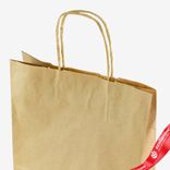 Маленькое фото 5: Пакет подарочный (крафт), 45х35x15см, натуральный