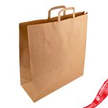 Маленькое фото 2: Пакет подарочный (крафт), 48х44,5x18см, натуральный
