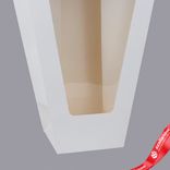 Маленькое фото 5: Пакет подарочный с прозрачной вставкой (крафт), 23x11x33см, белый