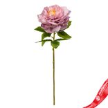 Маленькое фото 1: Пион искусственный (пластик), 71см, розовый