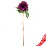 Маленькое фото 1: Пион искусственный (пластик), 75см, фиолетовый