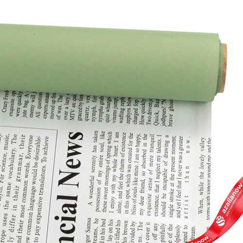 Фото 5: Пленка матовая «Газета» 60мкр, 57 см 9,2 м, оливковый