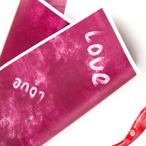 Пленка матовая «Love», 60х60см, бордовый, 20 листов