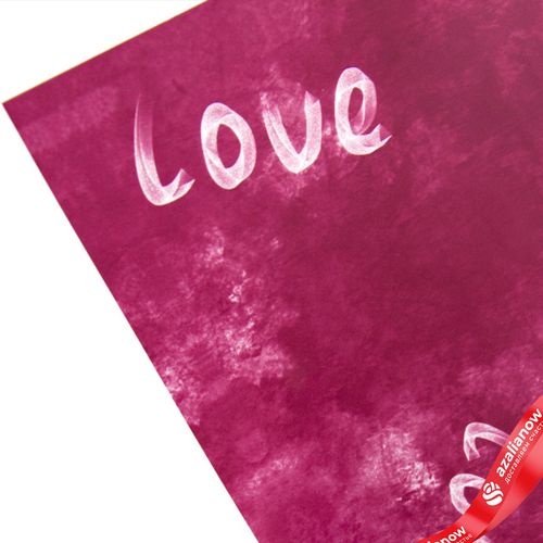 Фото 4: Пленка матовая «Love», 60х60см, бордовый, 20 листов