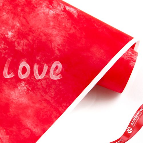 Пленка матовая «Love», 60х60см, красный, 20 листов