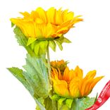 Маленькое фото 4: Подсолнух искусственный (пластик), 80см, желтый