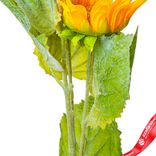 Маленькое фото 5: Подсолнух искусственный (пластик), 80см, желтый