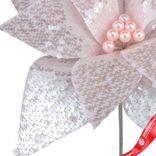 Маленькое фото 4: Пуансеттия с пайетками, D33см, розовый