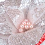 Маленькое фото 5: Пуансеттия с пайетками, D33см, розовый