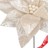 Маленькое фото 4: Пуансеттия с пайетками, D33см, шампань