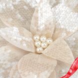 Маленькое фото 5: Пуансеттия с пайетками, D33см, шампань