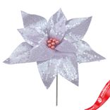 Маленькое фото 1: Пуансеттия с пайетками, D33см, сиреневый