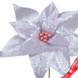 Маленькое фото 2: Пуансеттия с пайетками, D33см, сиреневый