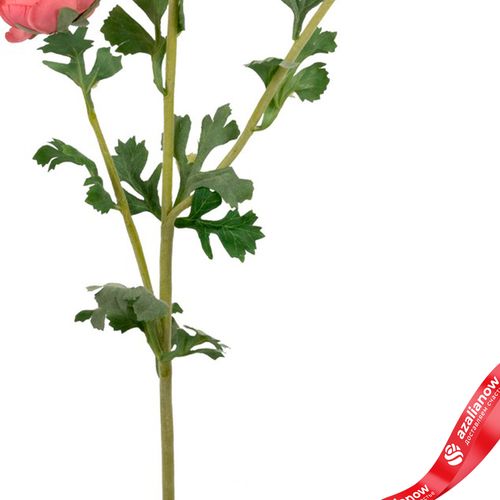 Фото 3: Ранункулюс искусственный (пластик), 73см, розовый