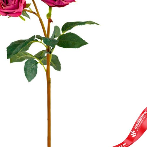 Фото 3: Роза искусственная (пластик), 58см, ярко-розовый