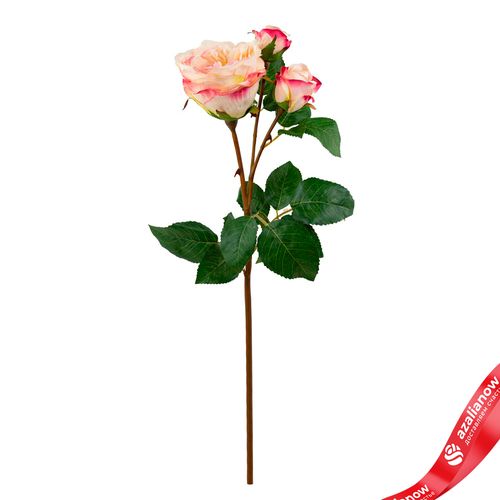 Роза искусственная (пластик), 58см, светло-розовый
